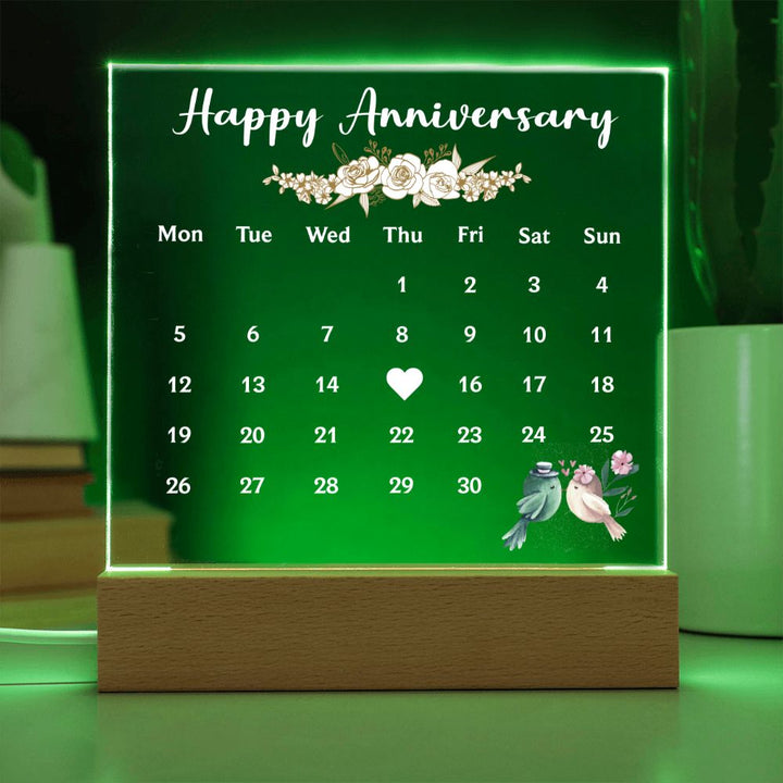 Happy Anniversary - Square Acrylic Plaque