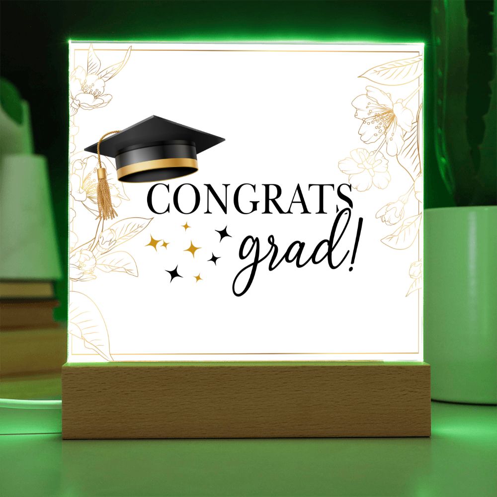 Congrats Grad! - Square Acrylic Plaque