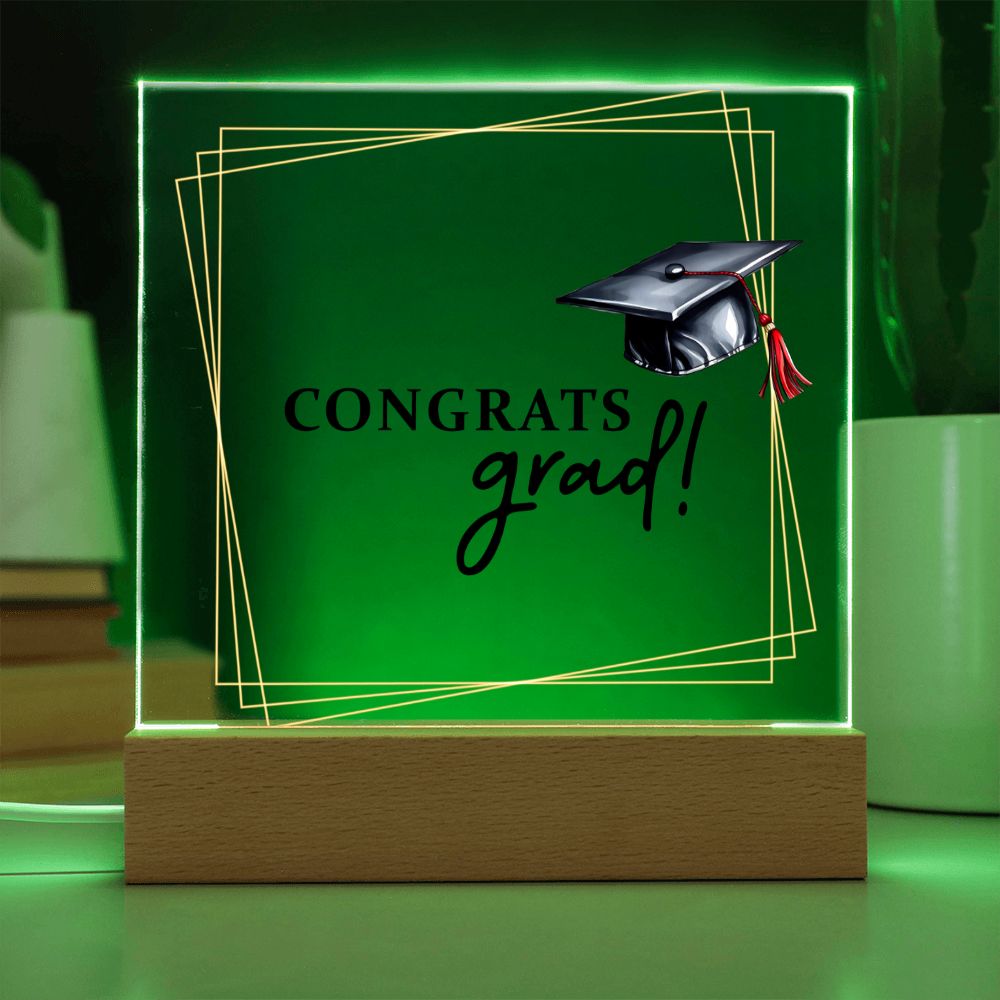 Congrats Grad! - Square Acrylic Plaque