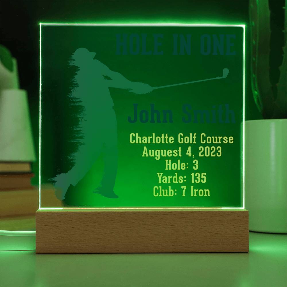 Hole in One | John Smith - Square Acrylic Plaque