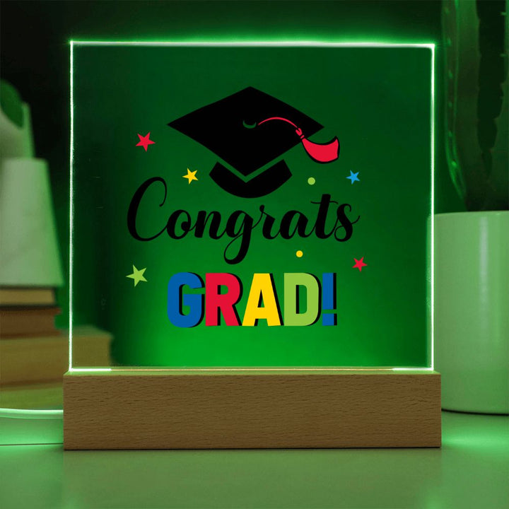 Congrats Grad! - Square Acrylic Plaque