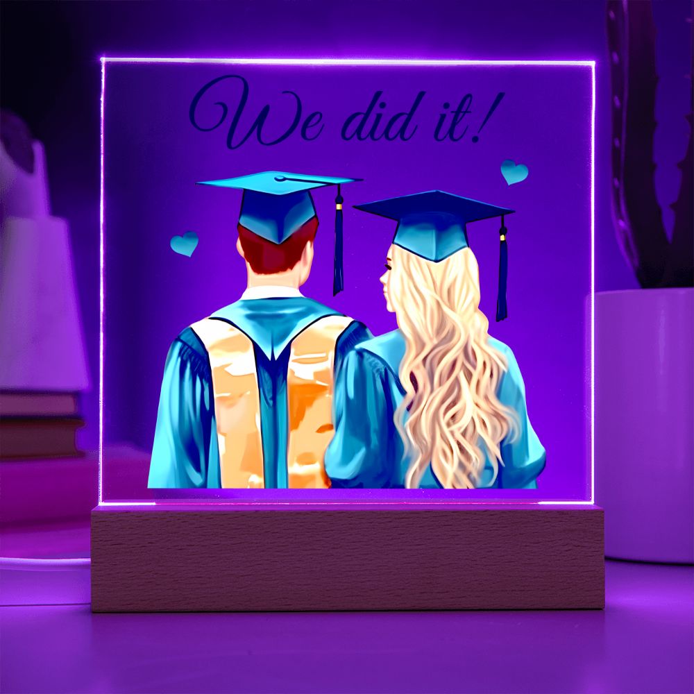 We did it! - Square Acrylic Plaque