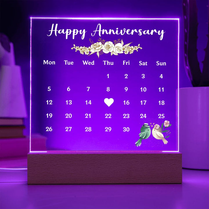 Happy Anniversary - Square Acrylic Plaque