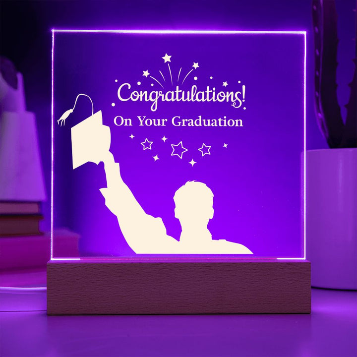 Congratulations! On your Graduation - Square Acrylic Plaque