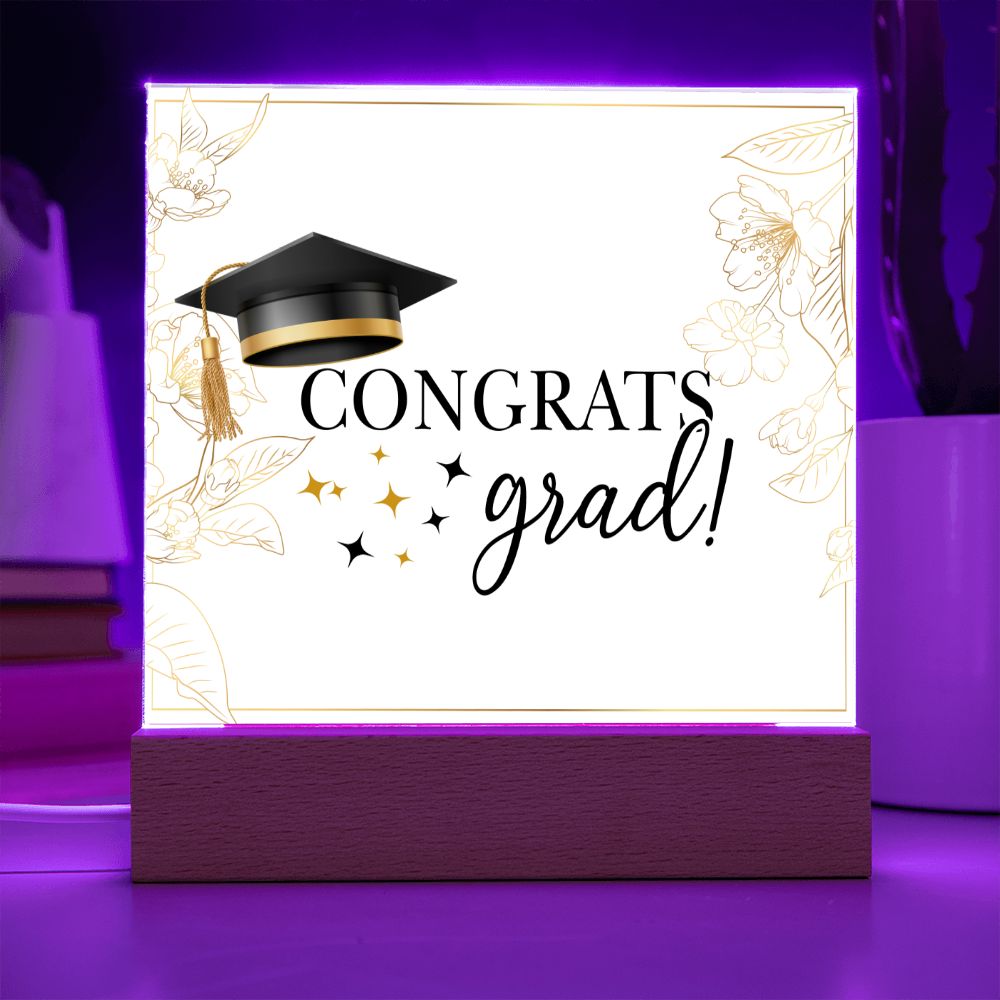 Congrats Grad! - Square Acrylic Plaque