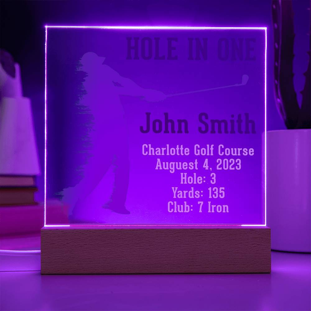 Hole in One | John Smith - Square Acrylic Plaque