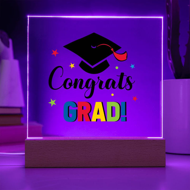 Congrats Grad! - Square Acrylic Plaque