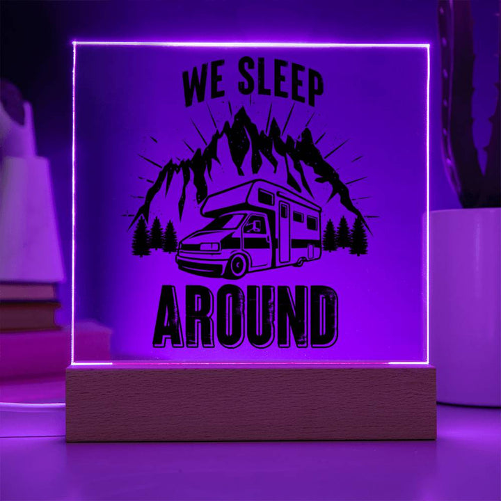 We Sleep Around - Square Acrylic Plaque