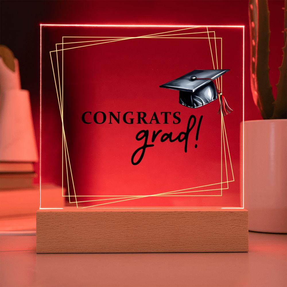 Congrats Grad! - Square Acrylic Plaque