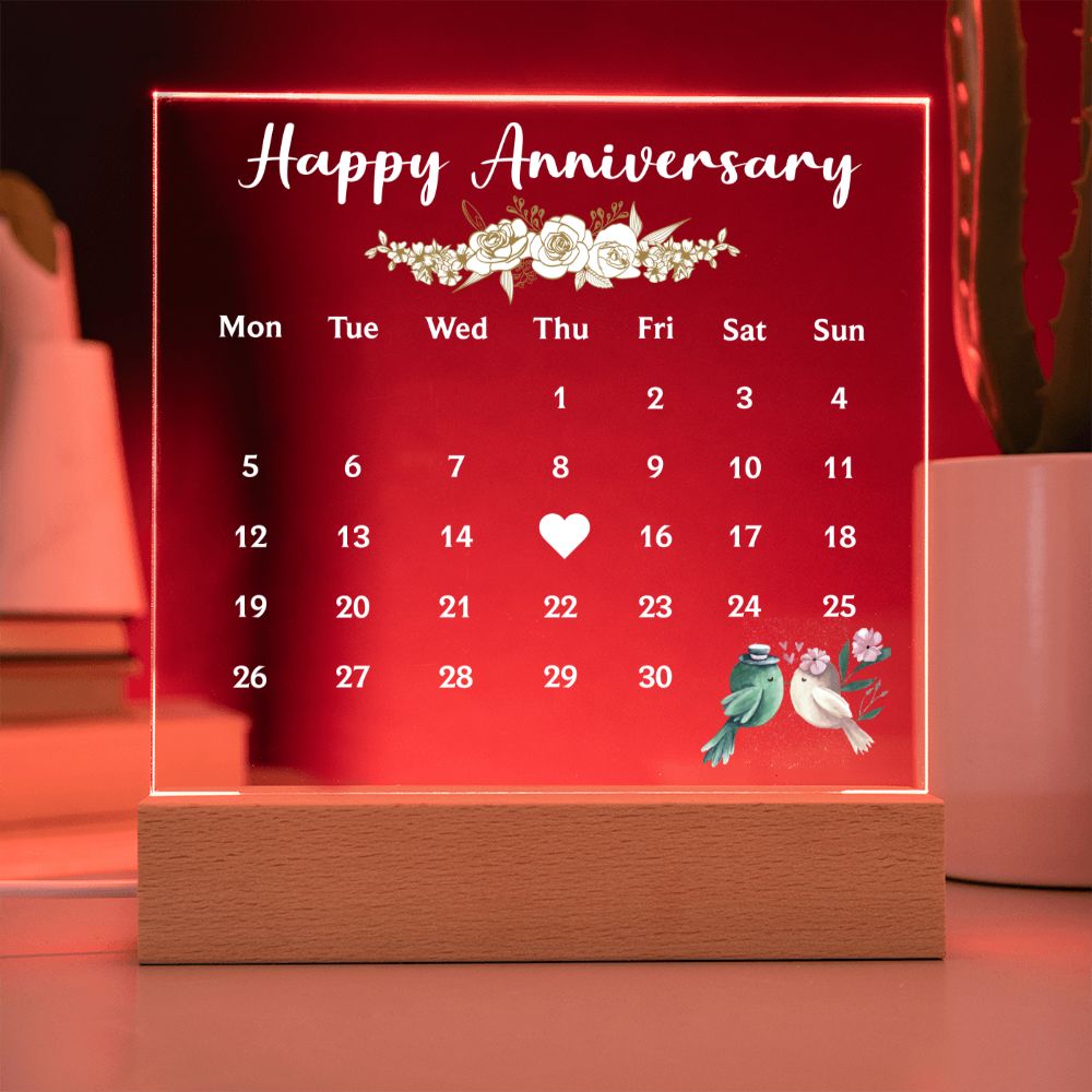 Happy Anniversary - Square Acrylic Plaque