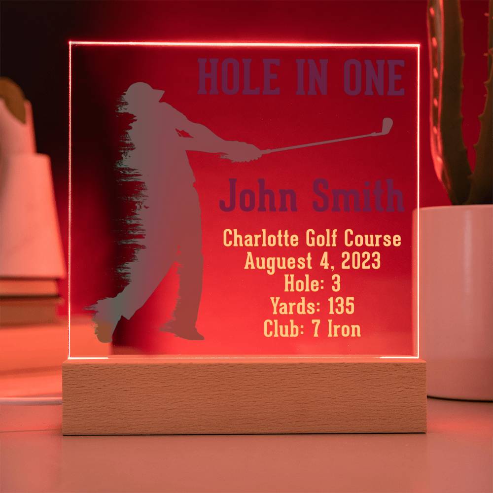 Hole in One | John Smith - Square Acrylic Plaque