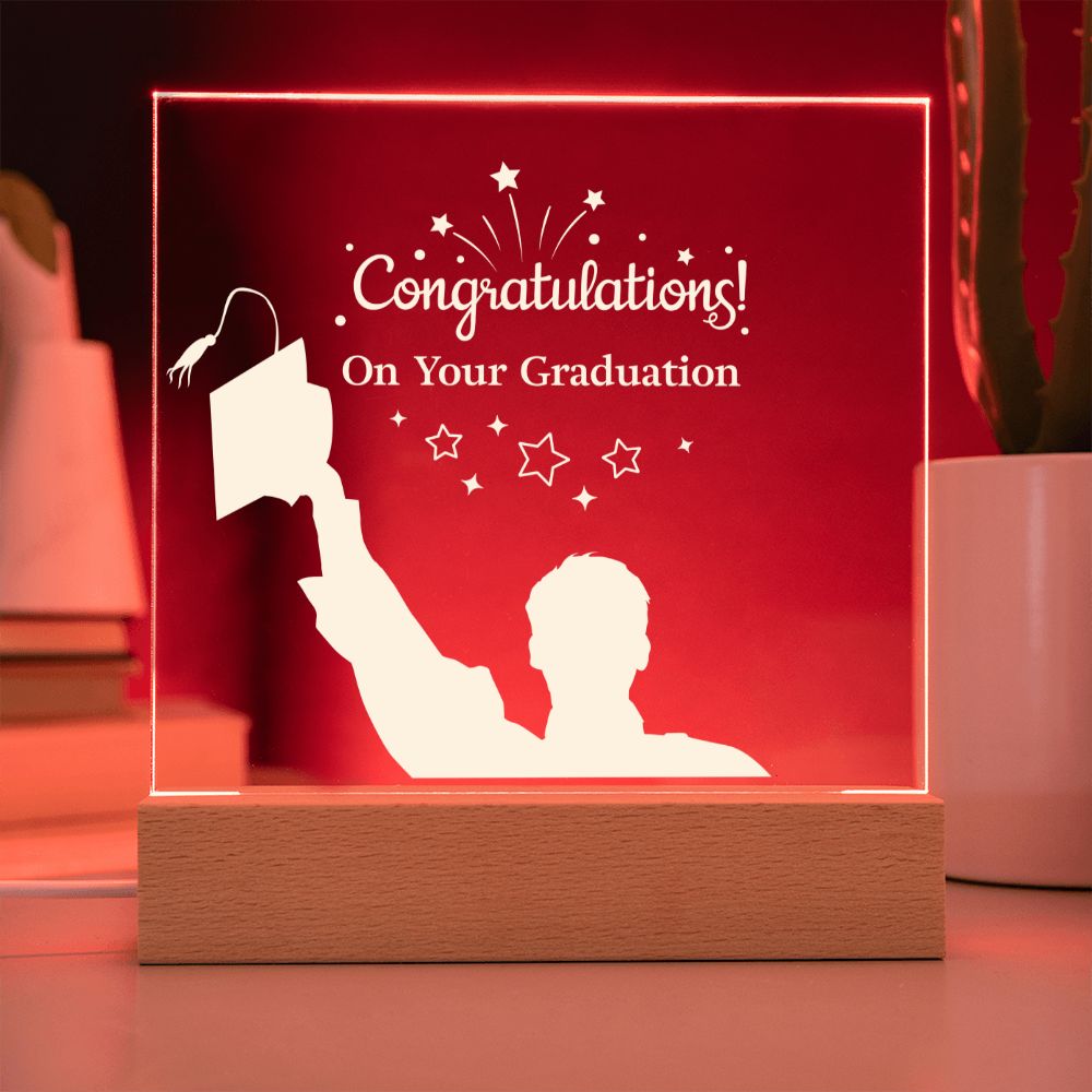 Congratulations! On your Graduation - Square Acrylic Plaque