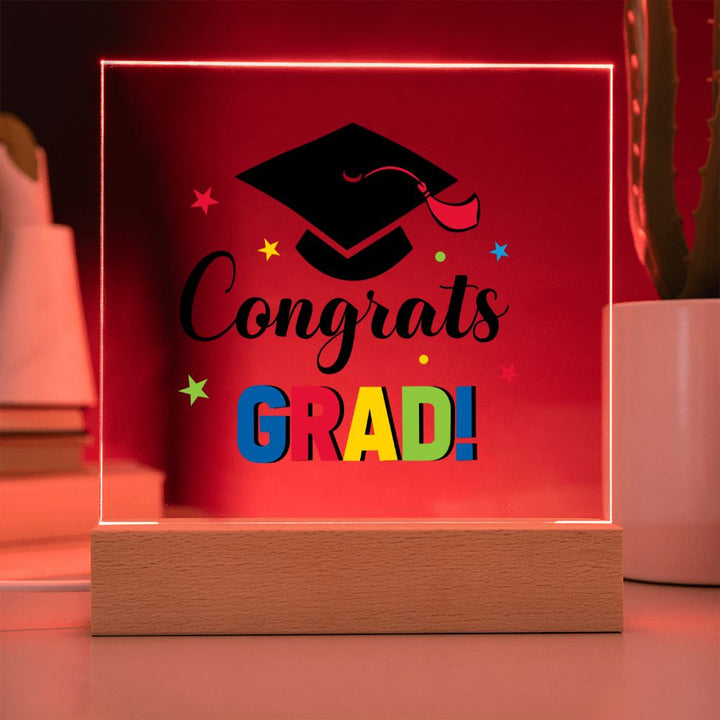 Congrats Grad! - Square Acrylic Plaque