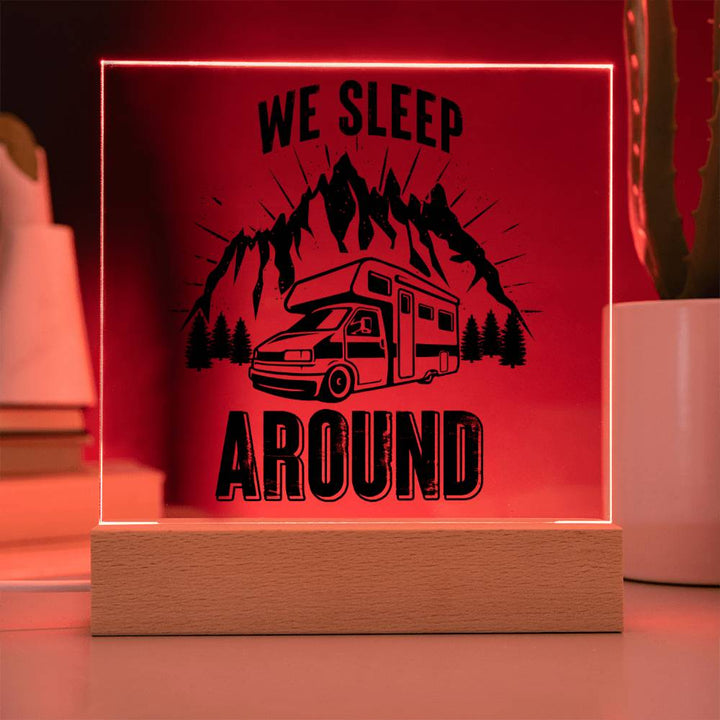 We Sleep Around - Square Acrylic Plaque