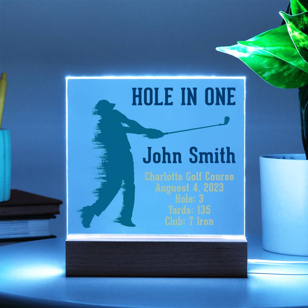 Hole in One | John Smith - Square Acrylic Plaque