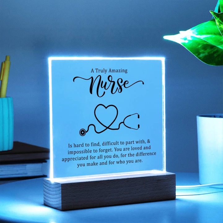 A Truly Amazing Nurse | You are loved and appreciated for all you do - Square Acrylic Plaque