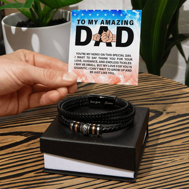 To My Amazing Dad | I can't wait to grow up and be just like you - Love You Forever Bracelet