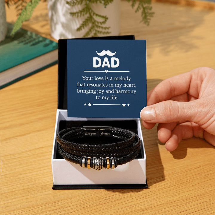 DAD | Your love is a melody that resonates in my heart - Love You Forever Bracelet