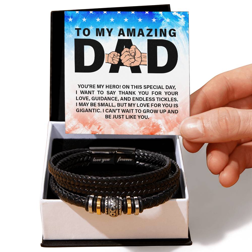 To My Amazing Dad | I can't wait to grow up and be just like you - Love You Forever Bracelet