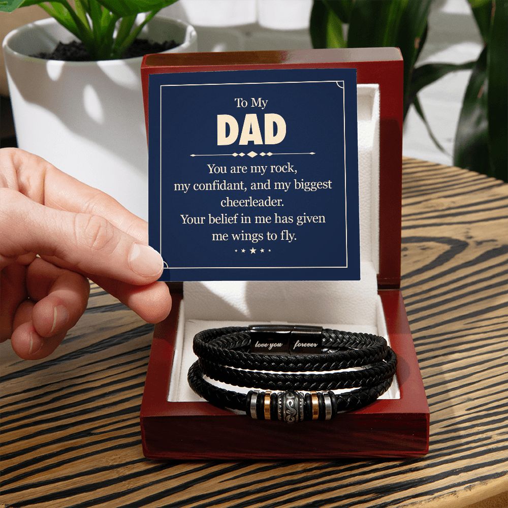 To My DAD | Your belief in me has given me wings to fly - Love You Forever Bracelet