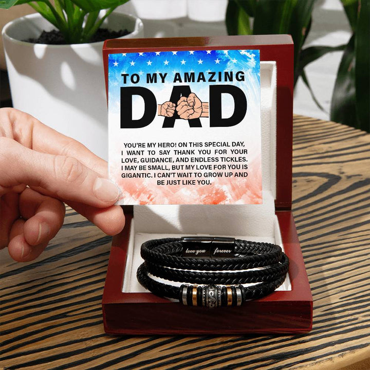 To My Amazing Dad | I can't wait to grow up and be just like you - Love You Forever Bracelet