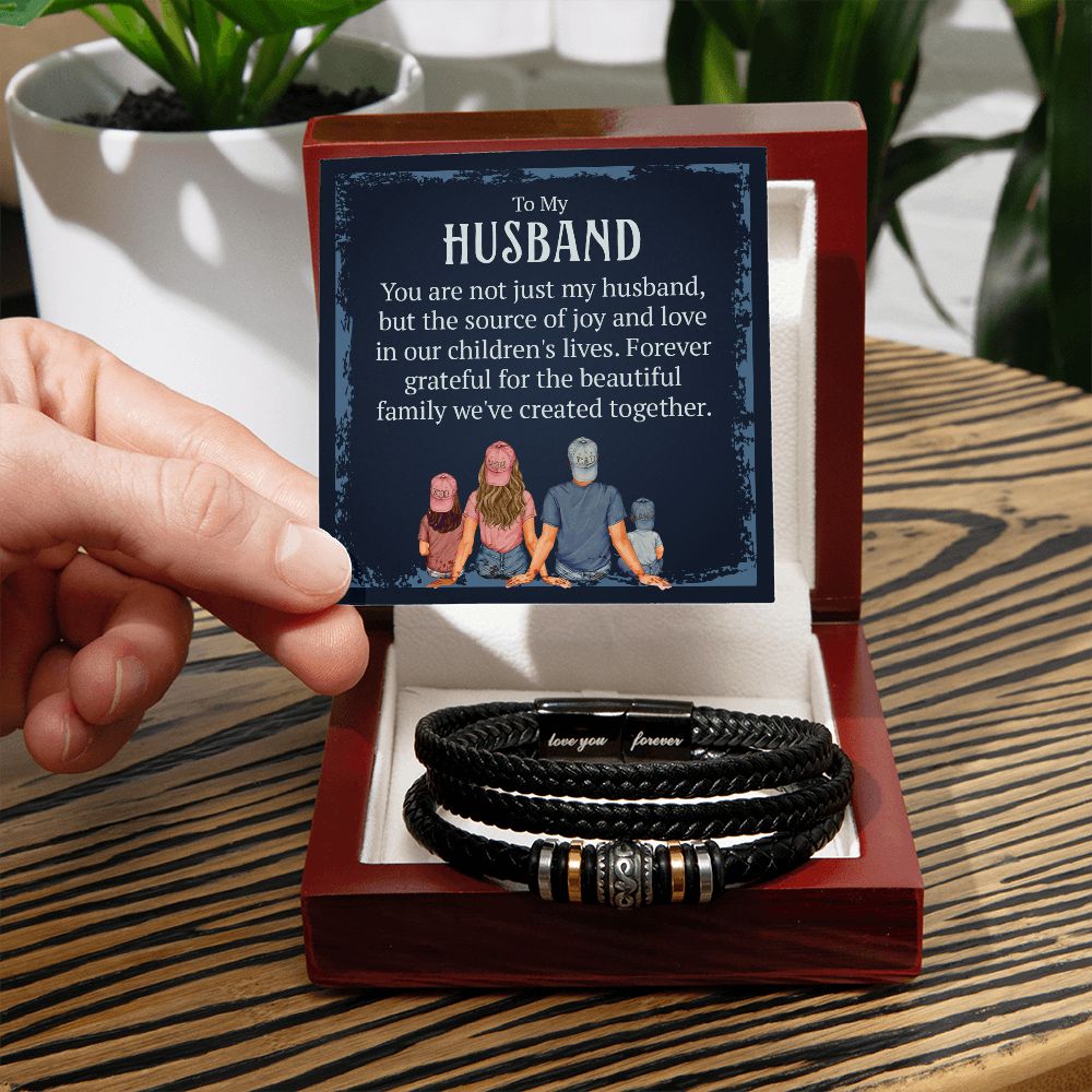 To My Husband | Forever grateful for the beautiful family we've created together - Love You Forever Bracelet