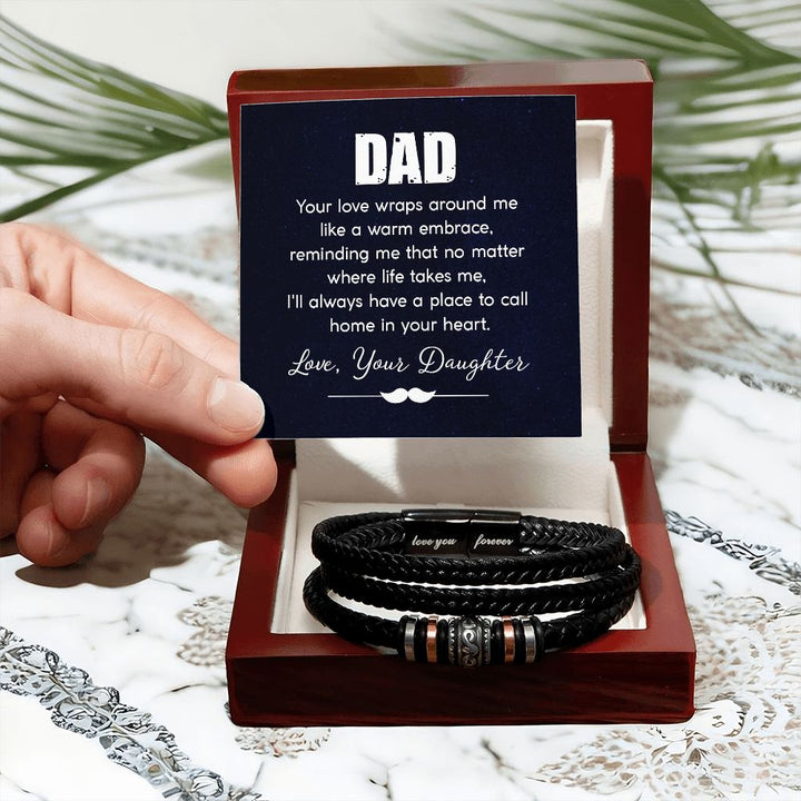 DAD | Your love wraps around me like a warm embrace - Love You Forever Bracelet