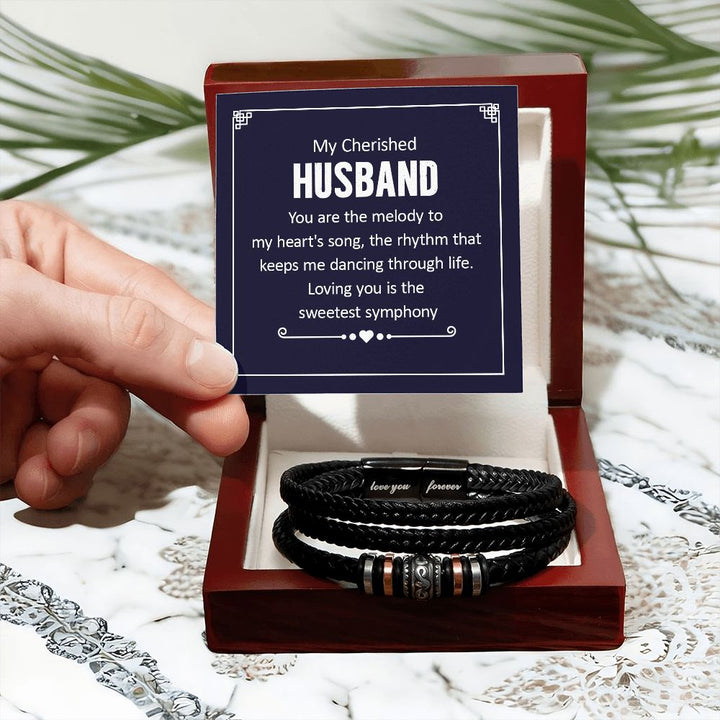 My Cherished Husband | Loving you is the sweetest symphony - Love You Forever Bracelet