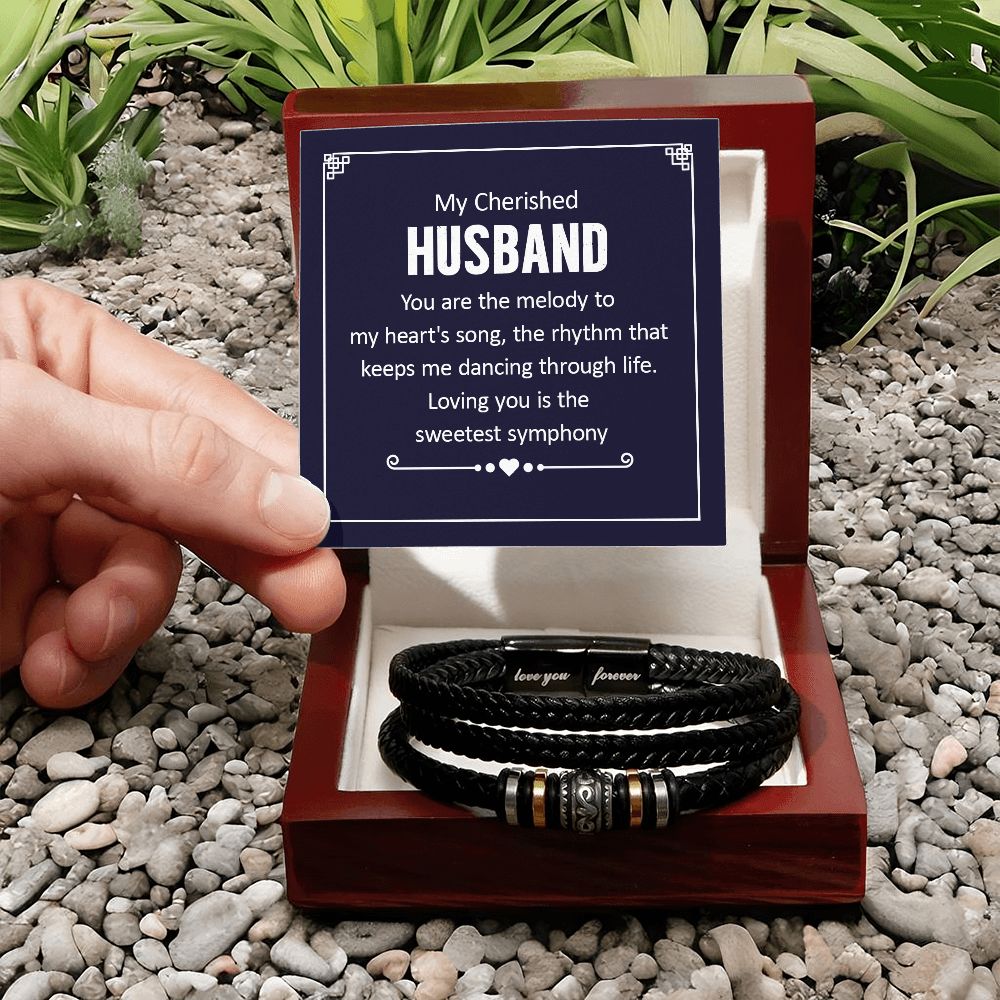 My Cherished Husband | Loving you is the sweetest symphony - Love You Forever Bracelet