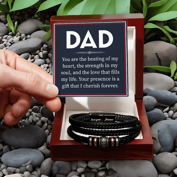 DAD | You are the beating of My Heart, the strength in my soul and the love that fills my life - Love You Forever Bracelet