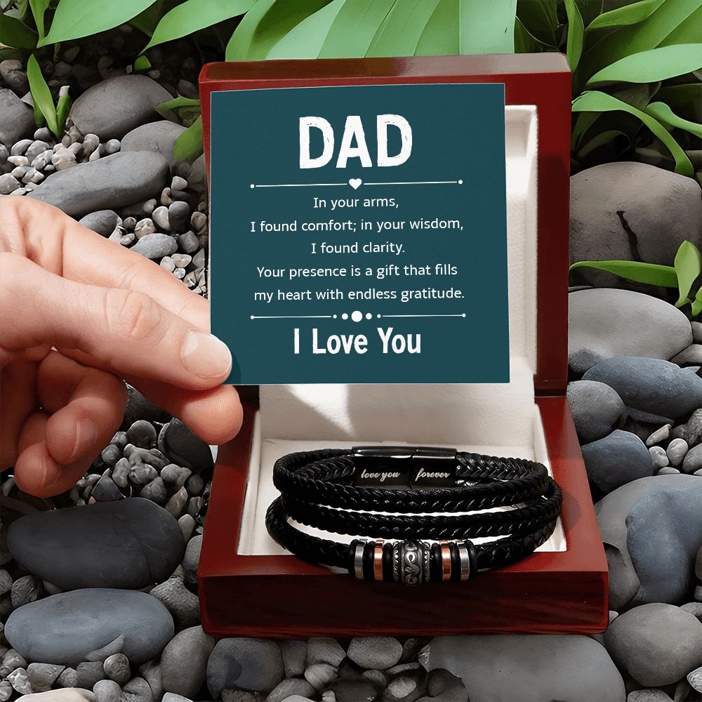 Dad | In your arms, I found comfort; in your wisdom, I found clarity. - Love You Forever Bracelet