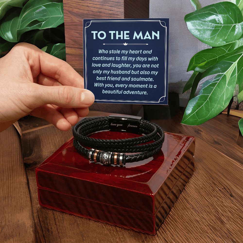 To The Man | You are not only Husband but also my best friend and soulmate - Love You Forever Bracelet