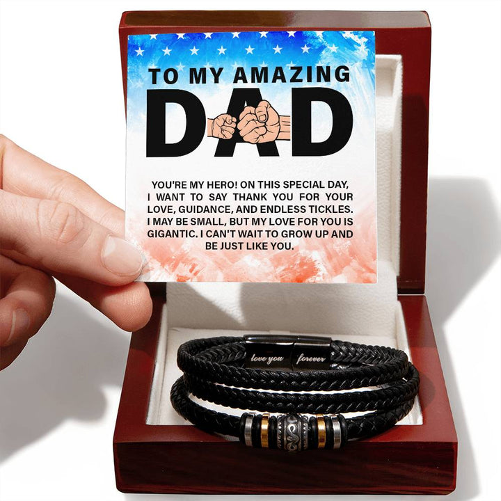 To My Amazing Dad | I can't wait to grow up and be just like you - Love You Forever Bracelet