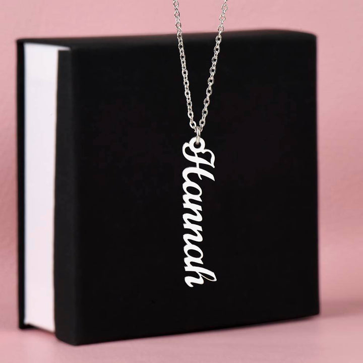 Grandma | Your Love is the stitching that weaves our Family Together - Multi Vertical Name Necklace