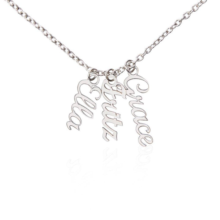 To Our Grandma | You stole our Heart from the very start - Multi Vertical Name Necklace