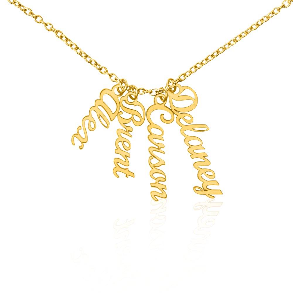 To My Mother | Thank you for always being there for me - Multi Vertical Name Necklace
