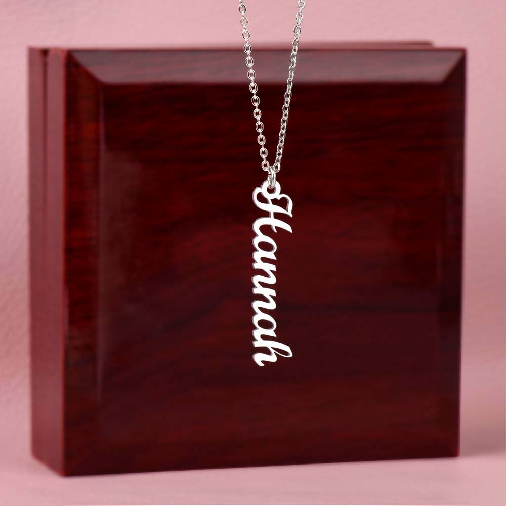 Mom | In your eyes, I see a reflection of boundless love and unwavering faith - Multi Vertical Name Necklace