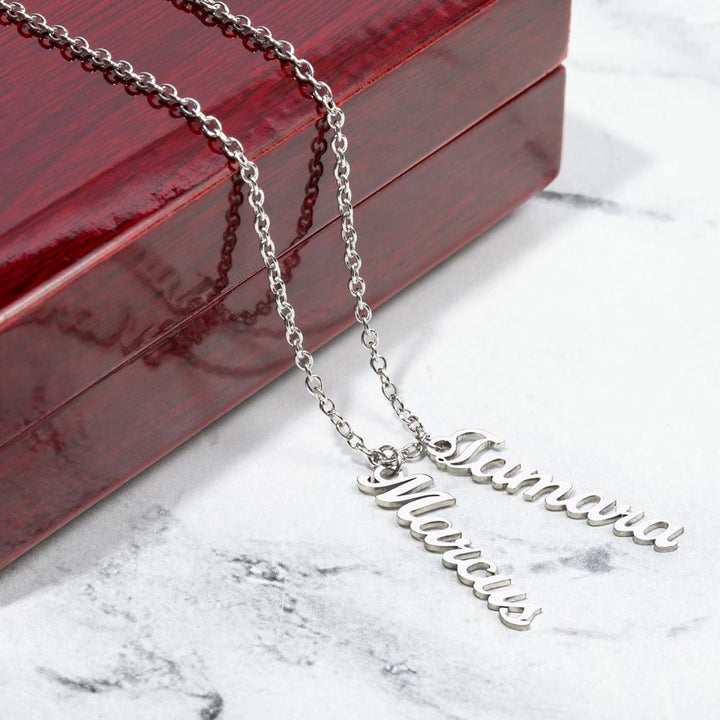 Mother | You have a heart of gold, a spirit that shines bright and a love that is boundless - Multi Vertical Name Necklace