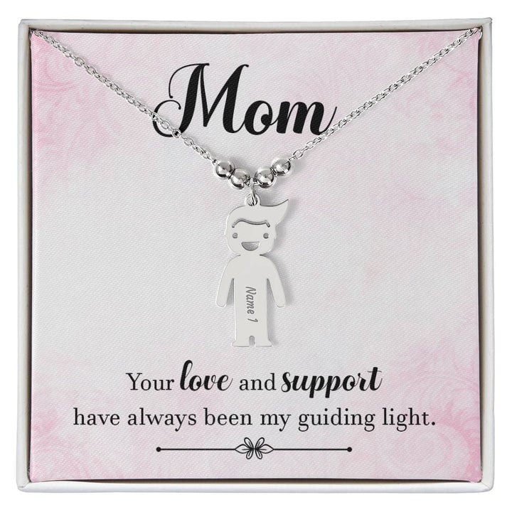 Mom | Your love and support have always been my guiding light - Kid Charm Necklace