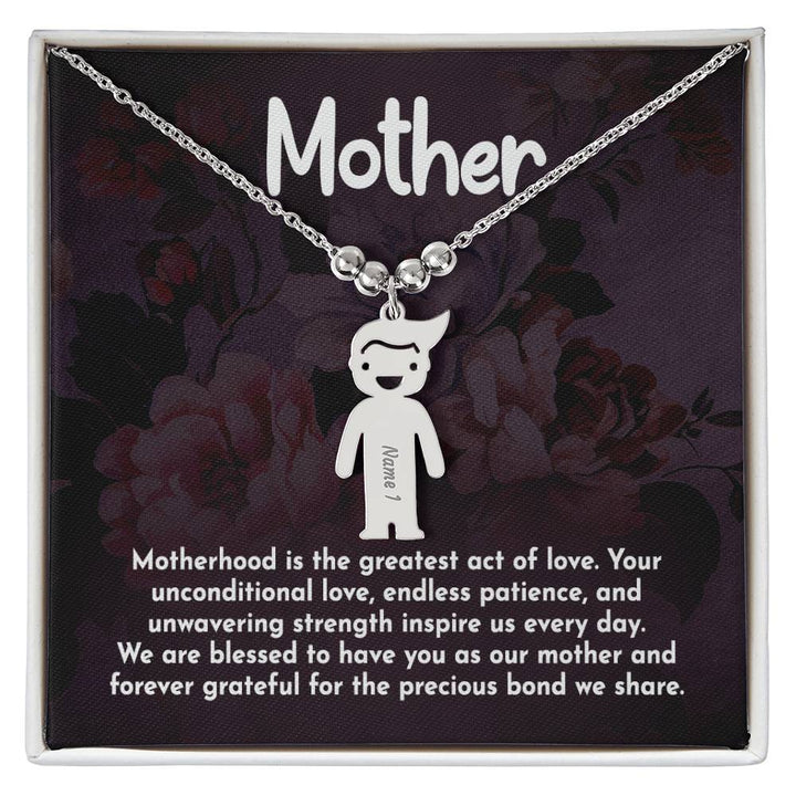 Mother | Motherhood is the greatest act of love - Kid Charm Necklace