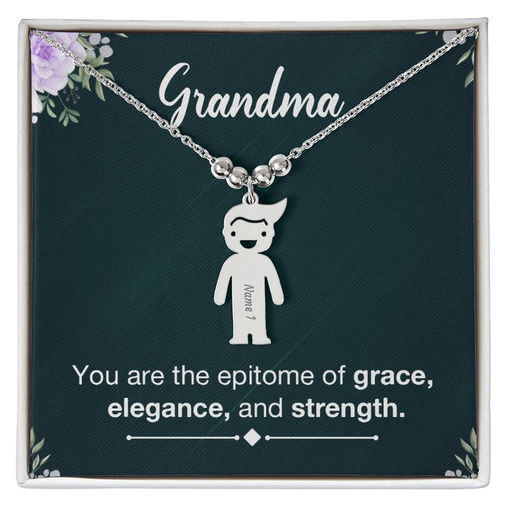 Grandma | You are the epitome of grace, elegance and strength - Kid Charm Necklace