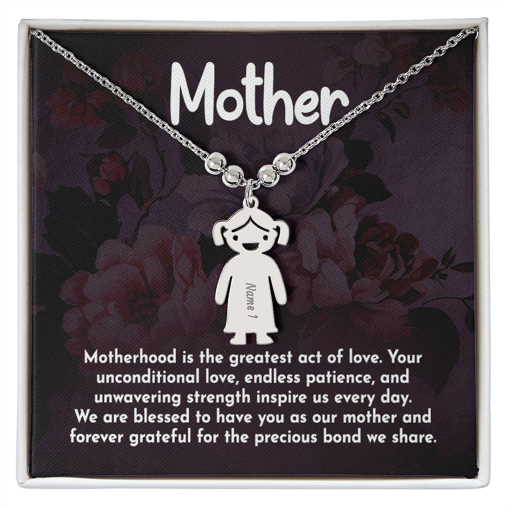 Mother | Motherhood is the greatest act of love - Kid Charm Necklace