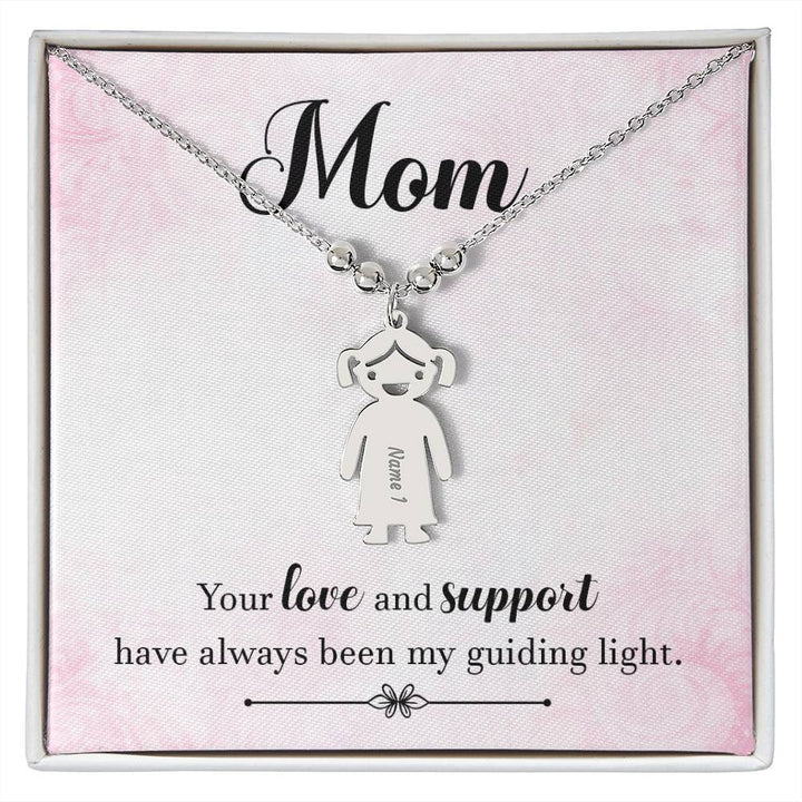 Mom | Your love and support have always been my guiding light - Kid Charm Necklace