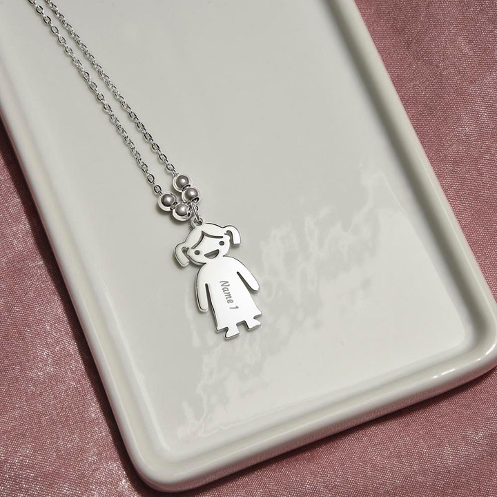 Mom | Thank you for being the best mother in the world - Kid Charm Necklace