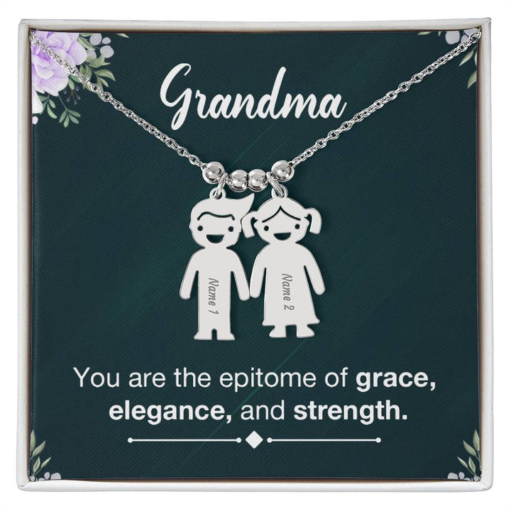 Grandma | You are the epitome of grace, elegance and strength - Kid Charm Necklace