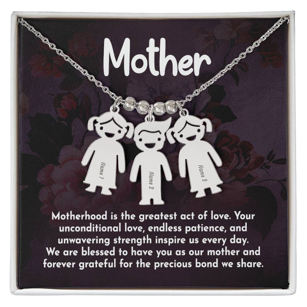 Mother | Motherhood is the greatest act of love - Kid Charm Necklace