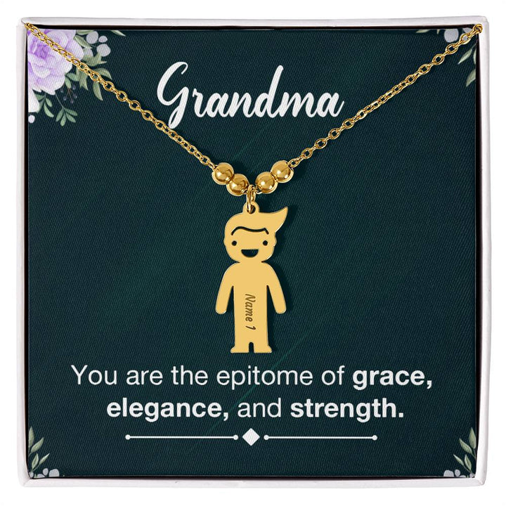 Grandma | You are the epitome of grace, elegance and strength - Kid Charm Necklace