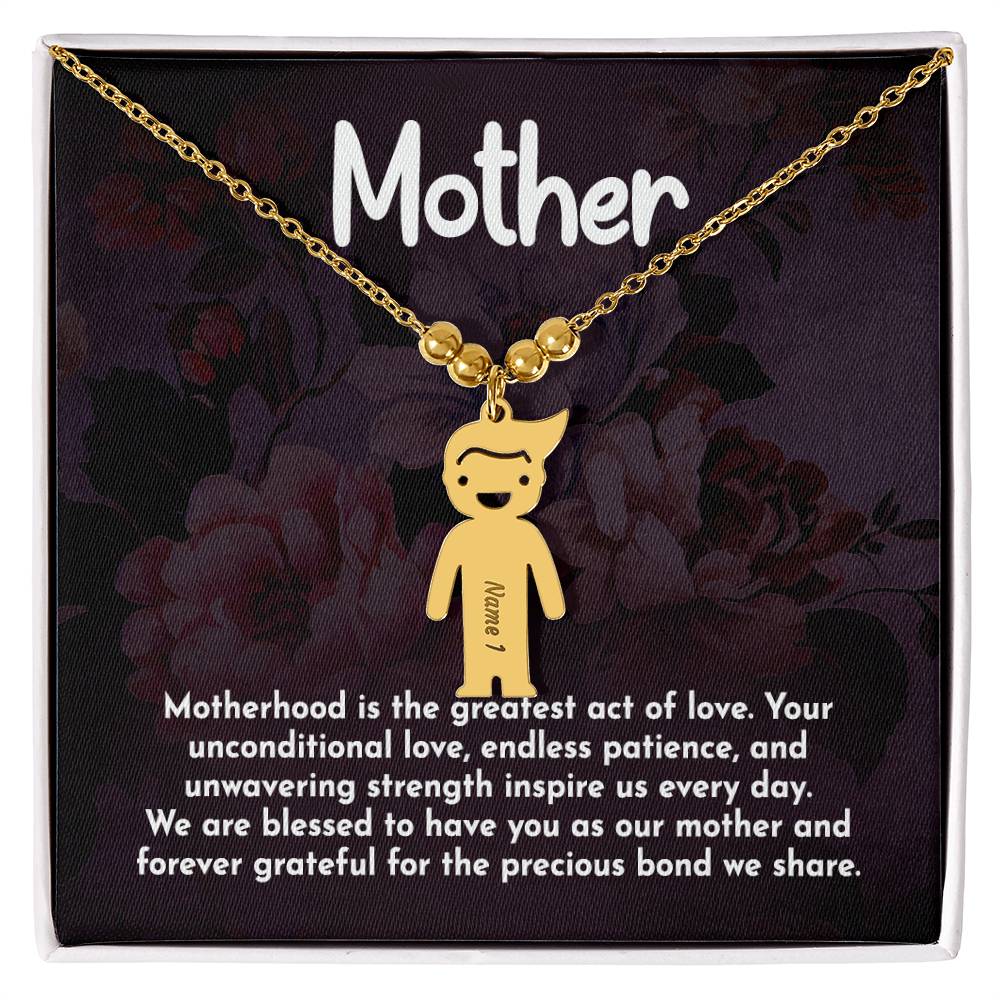 Mother | Motherhood is the greatest act of love - Kid Charm Necklace