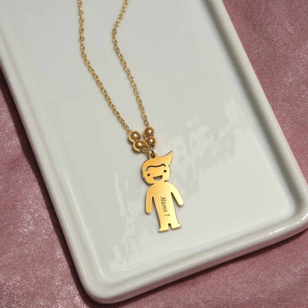 Mom | Thank you for being the best mother in the world - Kid Charm Necklace