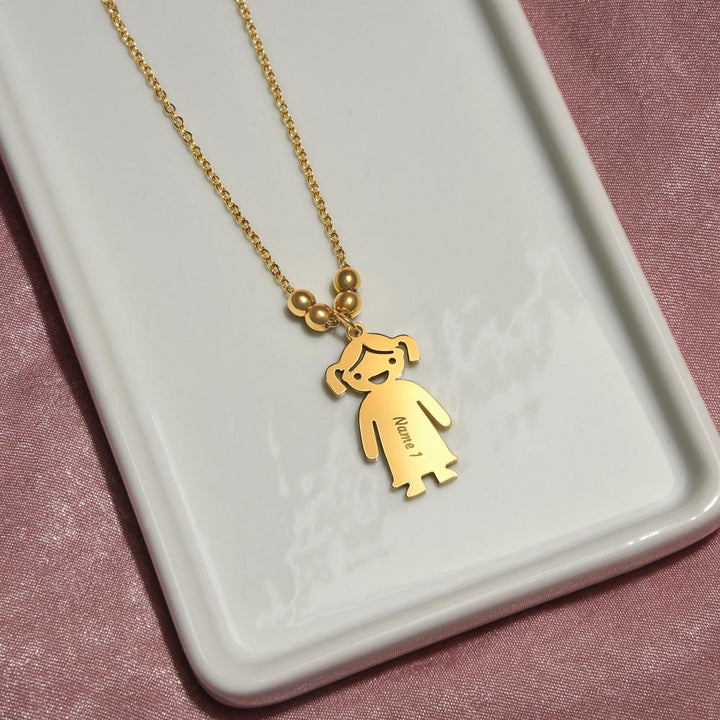 Mom |   Thank you for being my rock, my mentor and my best friend - Kid Charm Necklace